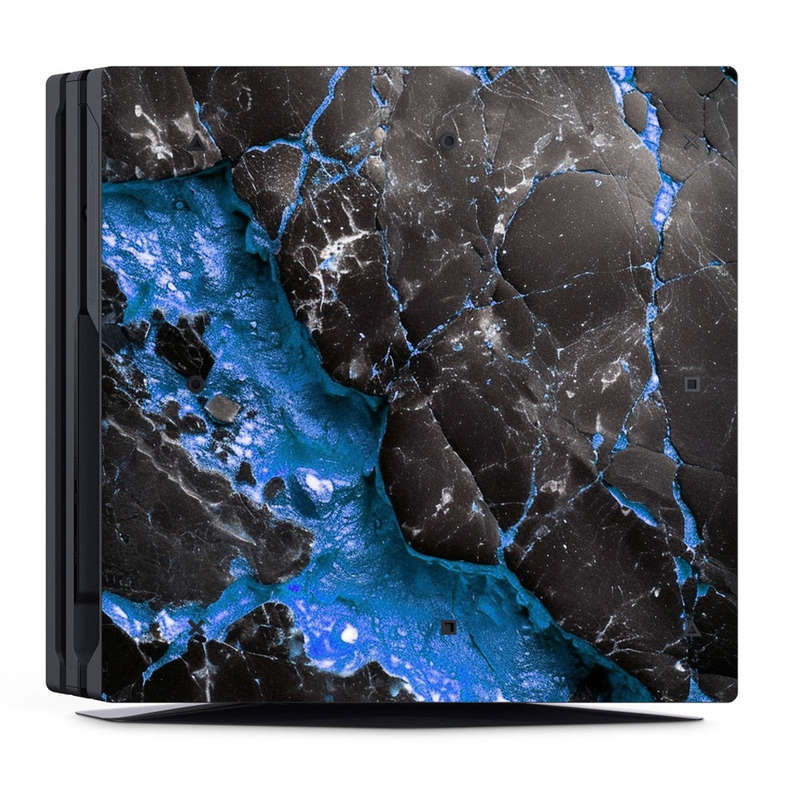 Decal Skin Sticker for PS4 Pro: Carbon Stone Blue