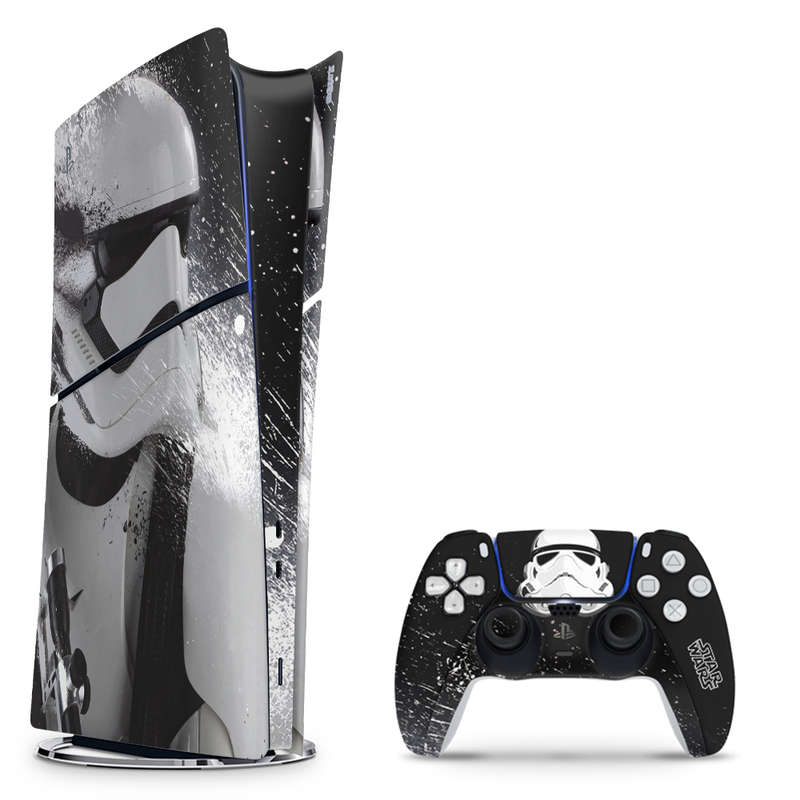 SkinNit Decal Sticker Skin For PS5 Slim Digital : Stormtrooper
