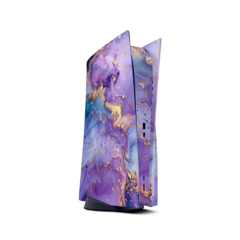 Decal Skin Sticker Compatible with PS5: Abstract Purple Marble