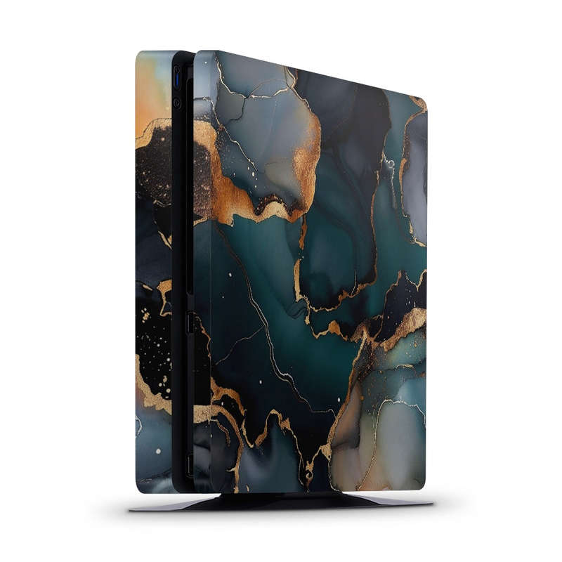 Decal Skin Sticker for PS4 Slim: Abstract Deep Marble