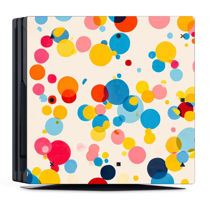 Decal Skin Sticker for PS4 Pro: Vibrant Polka Dots