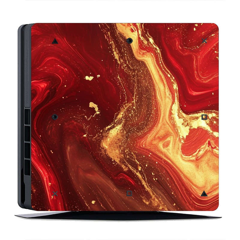 Decal Skin Sticker for PS4 Slim: Fluid Abstract Art