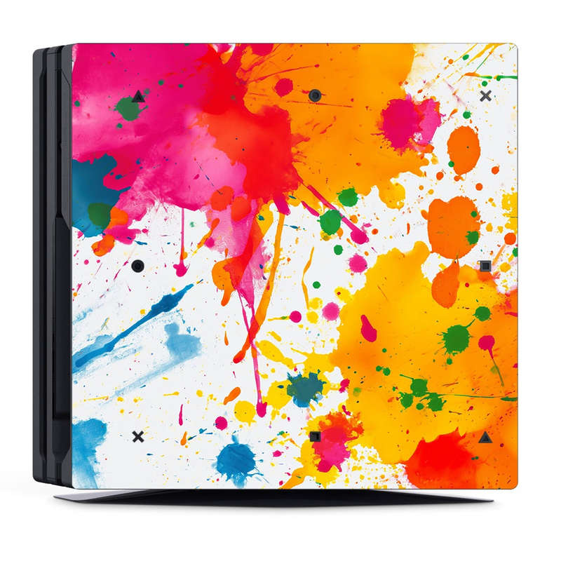 Decal Skin Sticker for PS4 Pro: Colorful Paint Splash