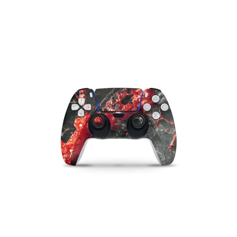 Decal Sticker Skin For PS5 Digital: Carbon Stone Red