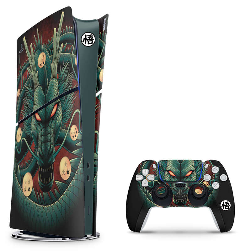 SkinNit Decal Sticker Skin For PS5 Slim Digital : Dragon Ball Z