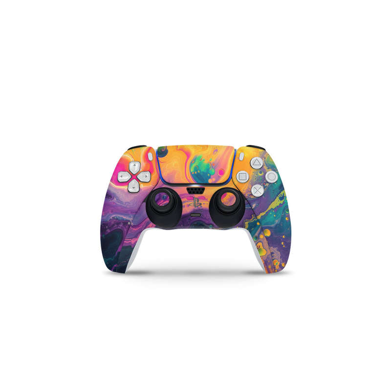 Decal Skin Sticker Compatible with PS5 Slim Digital (No Disk): Acrylic Splash