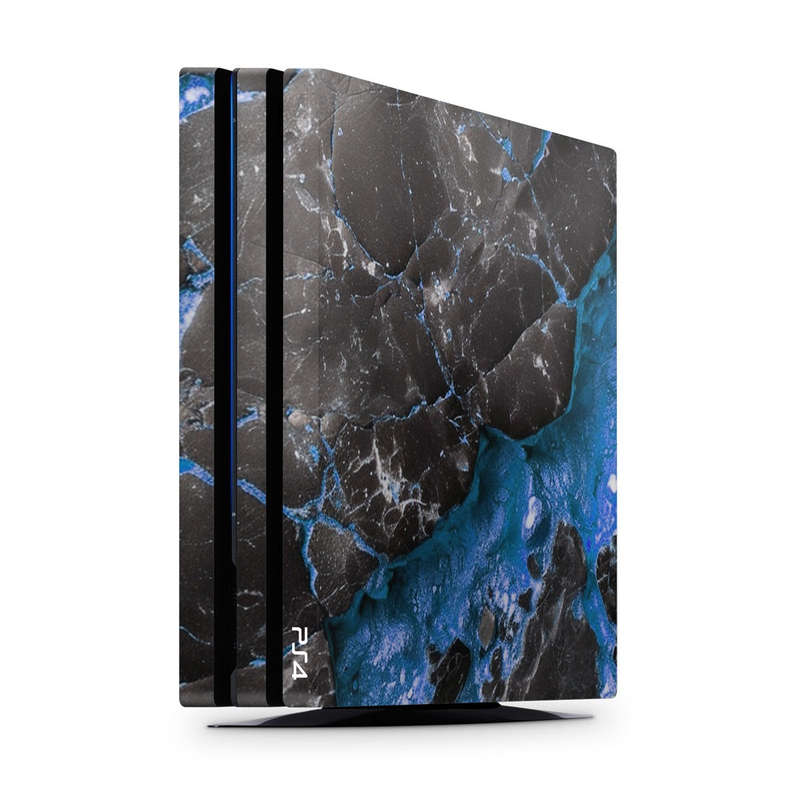 Decal Skin Sticker for PS4 Pro: Carbon Stone Blue