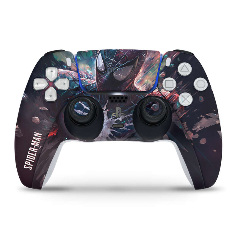 SkinNit Decal Sticker Skin For PS5 Slim : Spider-Man (Spider-Verse)