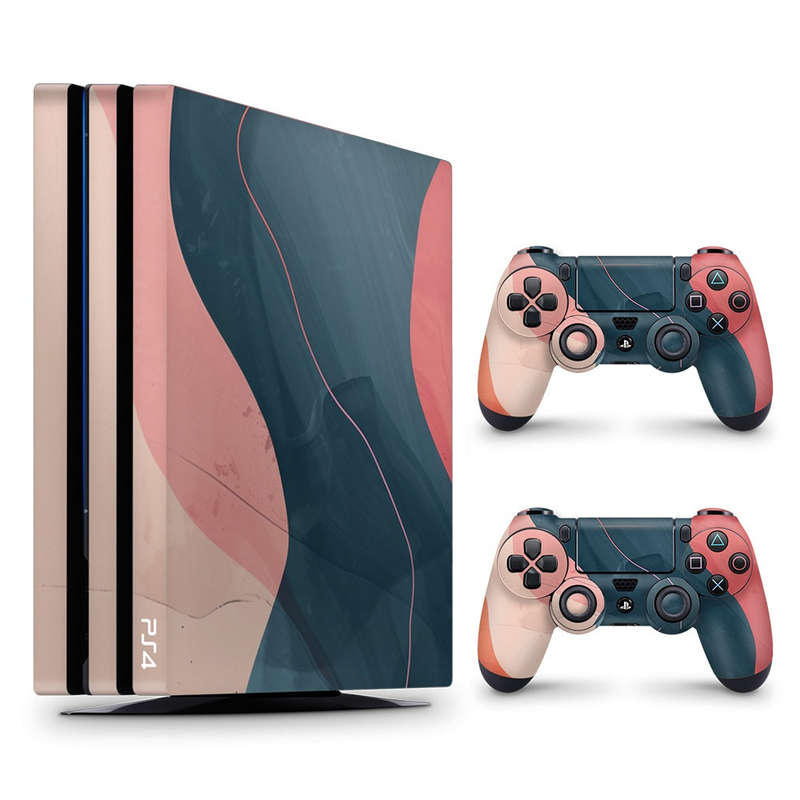 Decal Skin Sticker for PS4 Pro: Modern Abstract Waves