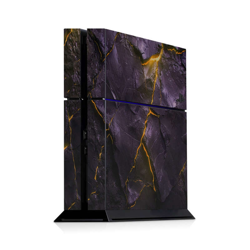 Decal Skin Sticker for PS4: Carbon Rock Glow Yellow