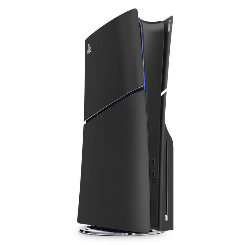 SkinNit Decal Sticker Skin For PS5 Slim : Matte Black