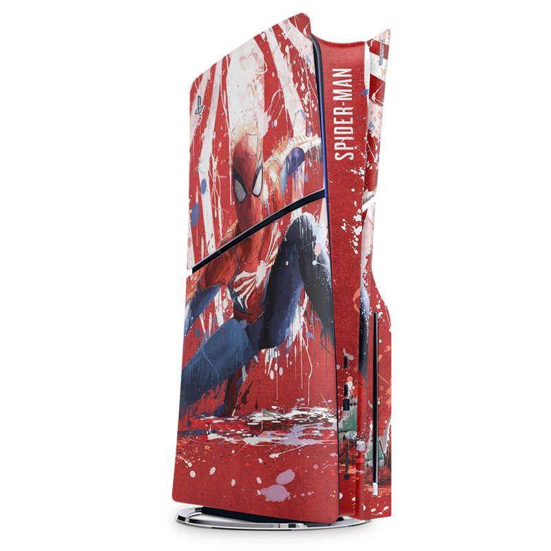 SkinNit Decal Sticker Skin For PS5 Slim : Spider-Man