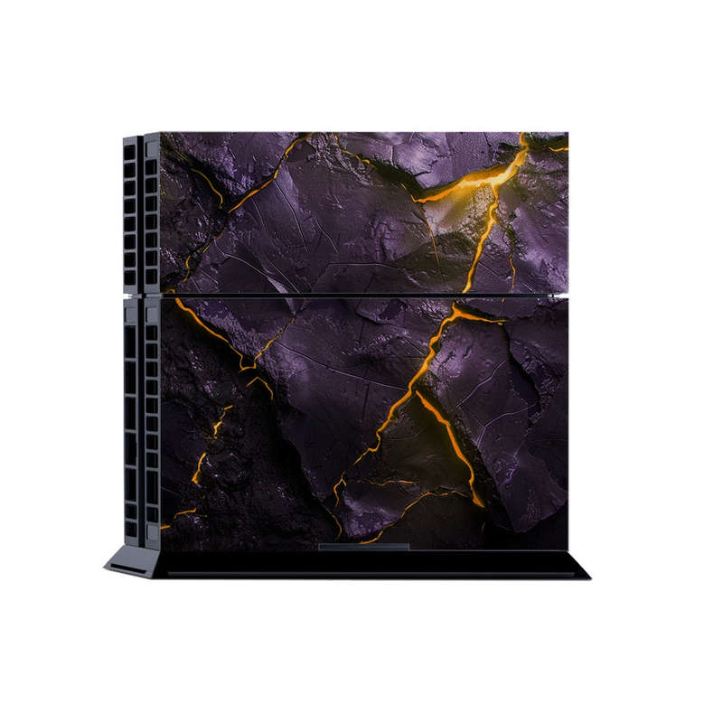 Decal Skin Sticker for PS4: Carbon Rock Glow Yellow