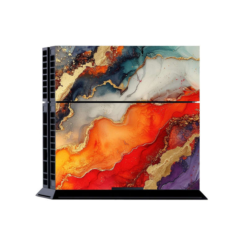 Decal Skin Sticker for PS4: Vivid Marble Burst Gold