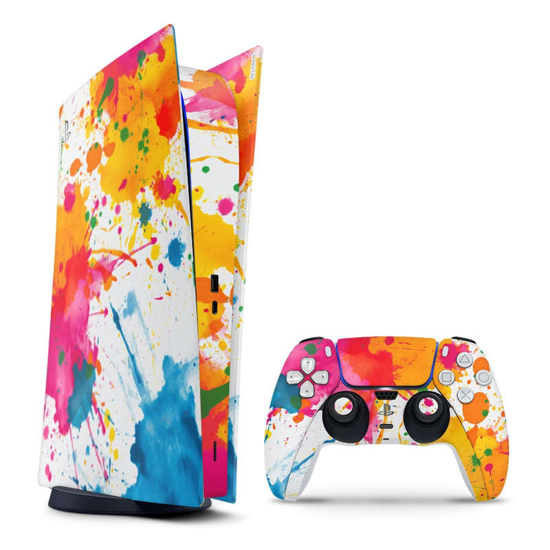Decal Sticker Skin For PS5 Digital: Colorful Paint Splash