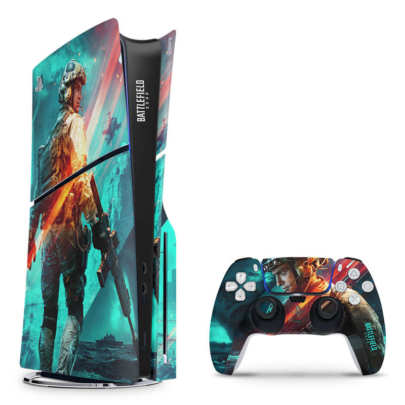 SkinNit Decal Sticker Skin For PS5 Slim : Battlefield