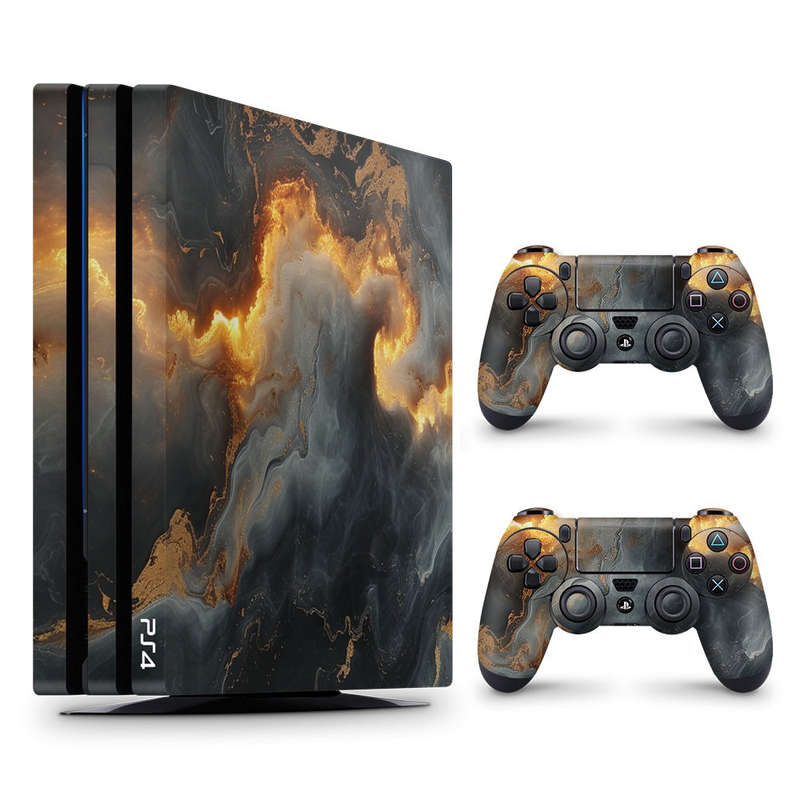 Decal Skin Sticker for PS4 Pro: Marbled Deep Glow