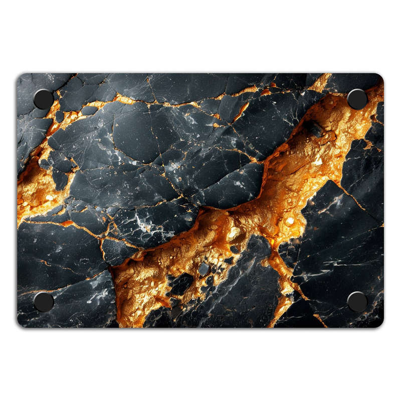 Apple MacBook Decal Skin Sticker: Carbon Stone Gold