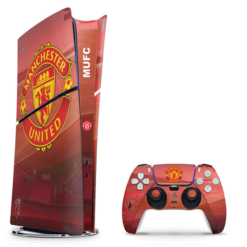 SkinNit Decal Sticker Skin For PS5 Slim Digital : Manchester United