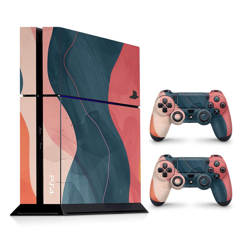 Decal Skin Sticker for PS4: Modern Abstract Waves
