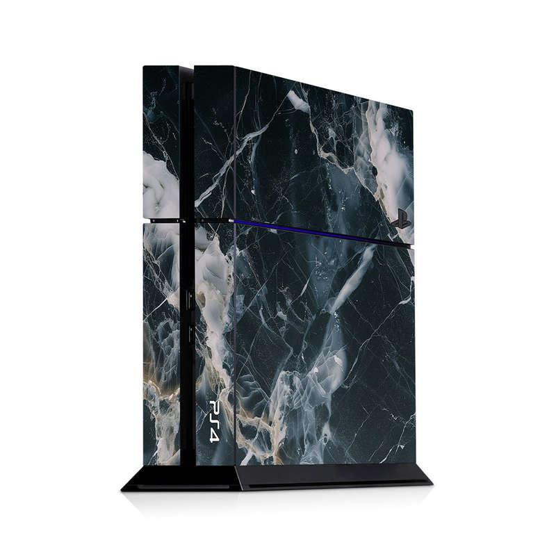 Decal Skin Sticker for PS4: Marble White & Black