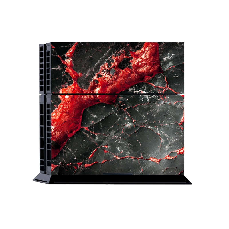 Decal Skin Sticker for PS4: Carbon Stone Red