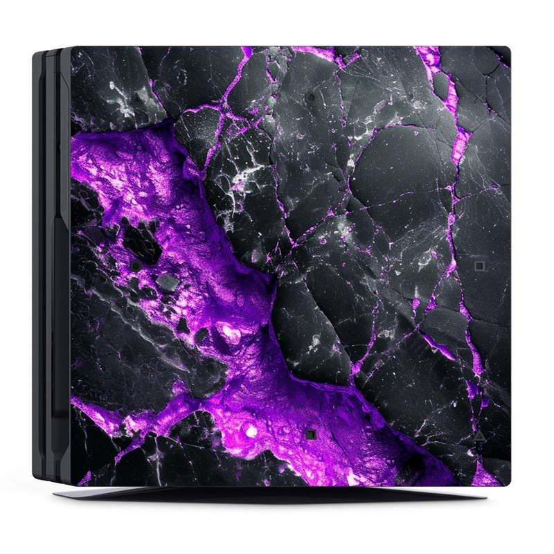 Decal Skin Sticker for PS4 Pro: Carbon Stone Purple