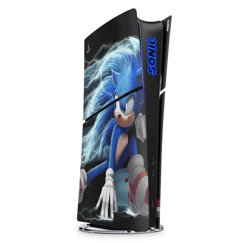 SkinNit Decal Sticker Skin For PS5 Slim Digital : Sonic