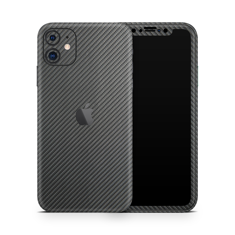 SkinNit Decal Sticker Skin Apple iPhone 11 Carbon Fiber Anthracite (Decal Skin)