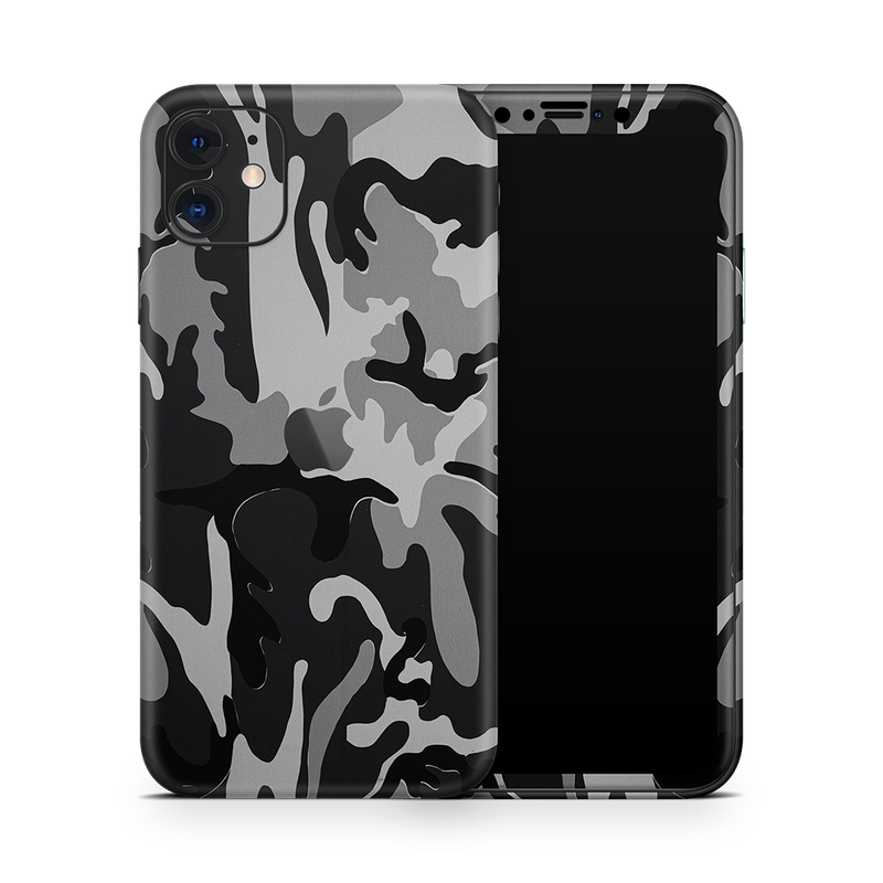 SkinNit Decal Sticker Skin Apple iPhone 11 Camo Snow (Decal Skin)