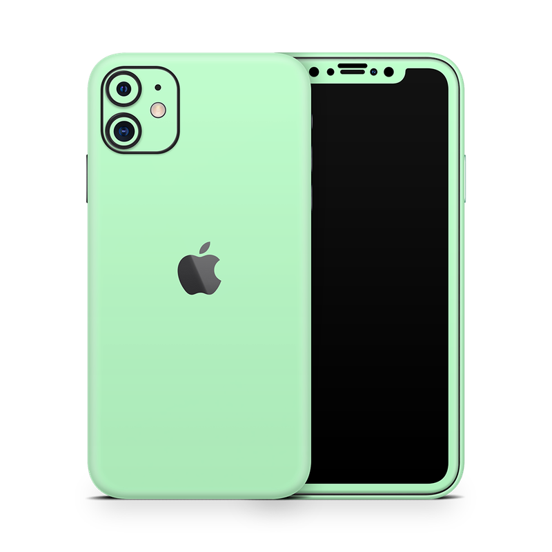 SkinNit Decal Sticker Skin Apple iPhone 11 Pastel Green (Decal Skin)