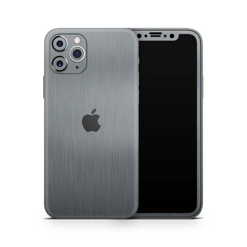SkinNit Decal Sticker Skin Apple iPhone 11 Pro Brushed Aluminum (Decal Skin)
