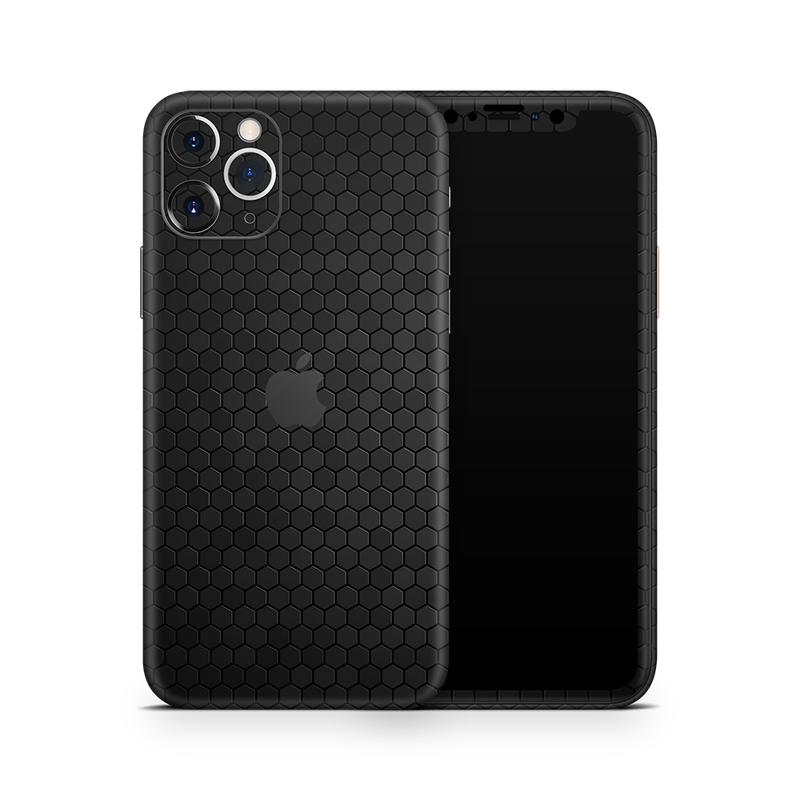 SkinNit Decal Sticker Skin Apple iPhone 11 Pro Honeycomb Black (Decal Skin)