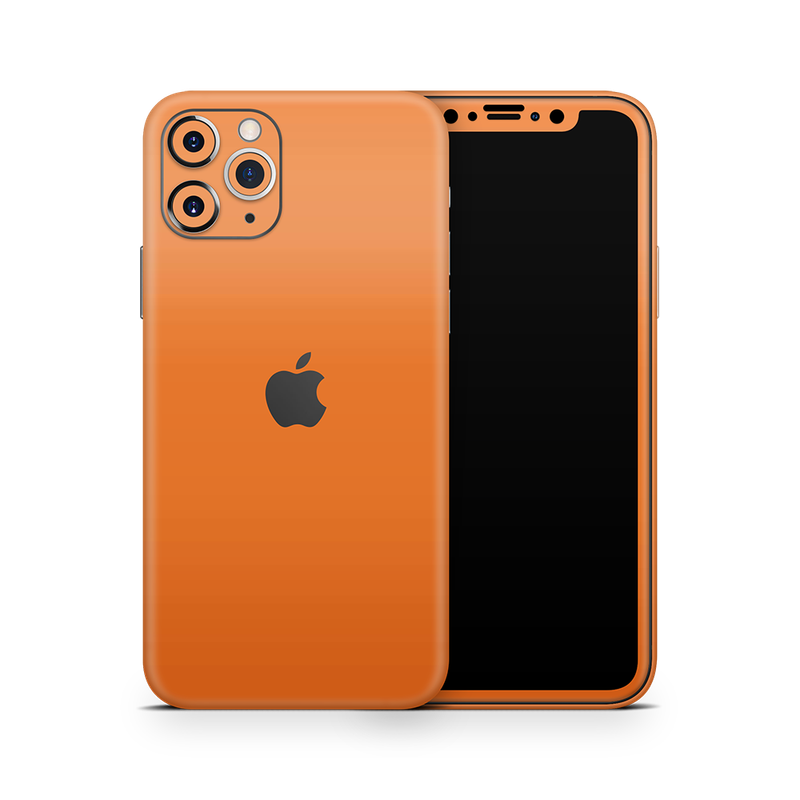 SkinNit Decal Sticker Skin Apple iPhone 11 Pro Max Matte Orange (Decal Skin)