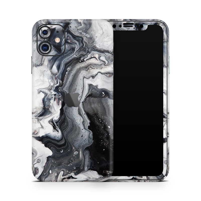 SkinNit Decal Sticker Skin Apple iPhone 11 Marble White Desert (Decal Skin)