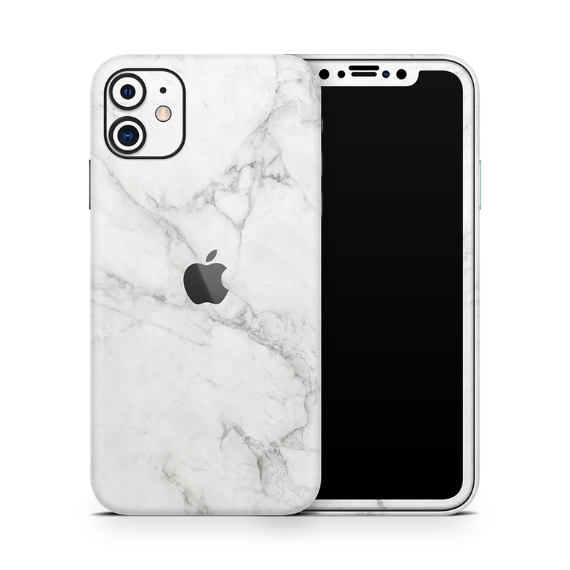 SkinNit Decal Sticker Skin Apple iPhone 11 Marble White (Decal Skin)