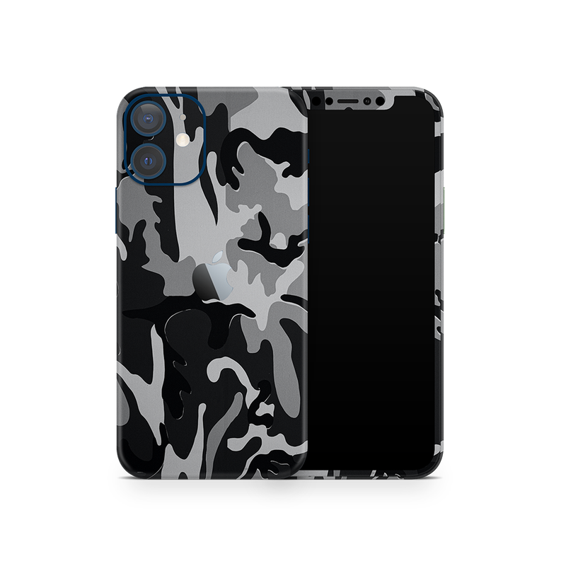 SkinNit Decal Sticker Skin Apple iPhone 12 Mini Camo Snow (Decal Skin)