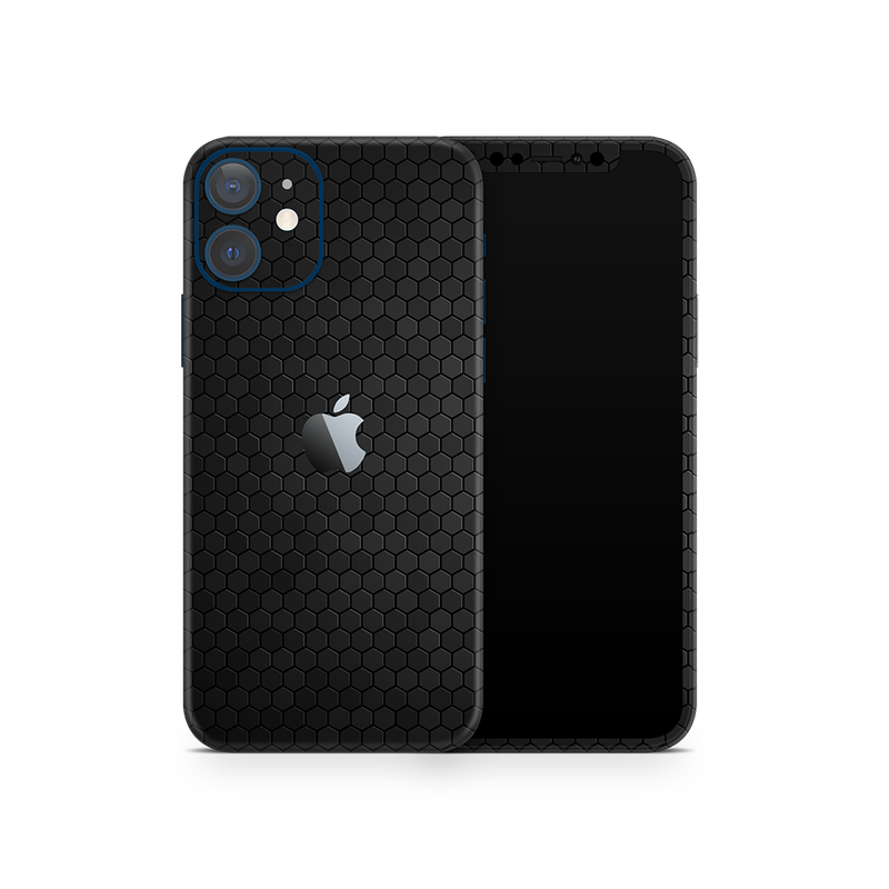 SkinNit Decal Sticker Skin Apple iPhone 12 Mini Honeycomb Black (Decal Skin)