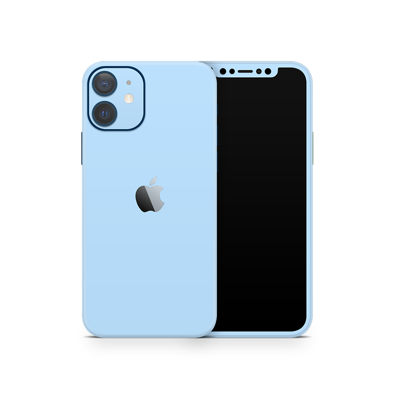 SkinNit Decal Sticker Skin Apple iPhone 12 Mini Pastel Blue (Decal Skin)