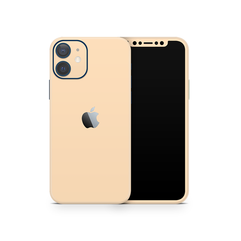 SkinNit Decal Sticker Skin Apple iPhone 12 Pastel Matte Orange (Decal Skin)