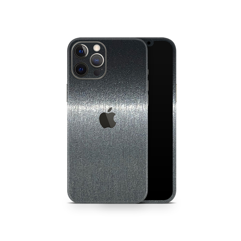 SkinNit Decal Sticker Skin Apple iPhone 12 Pro Brushed Steel (Decal Skin)