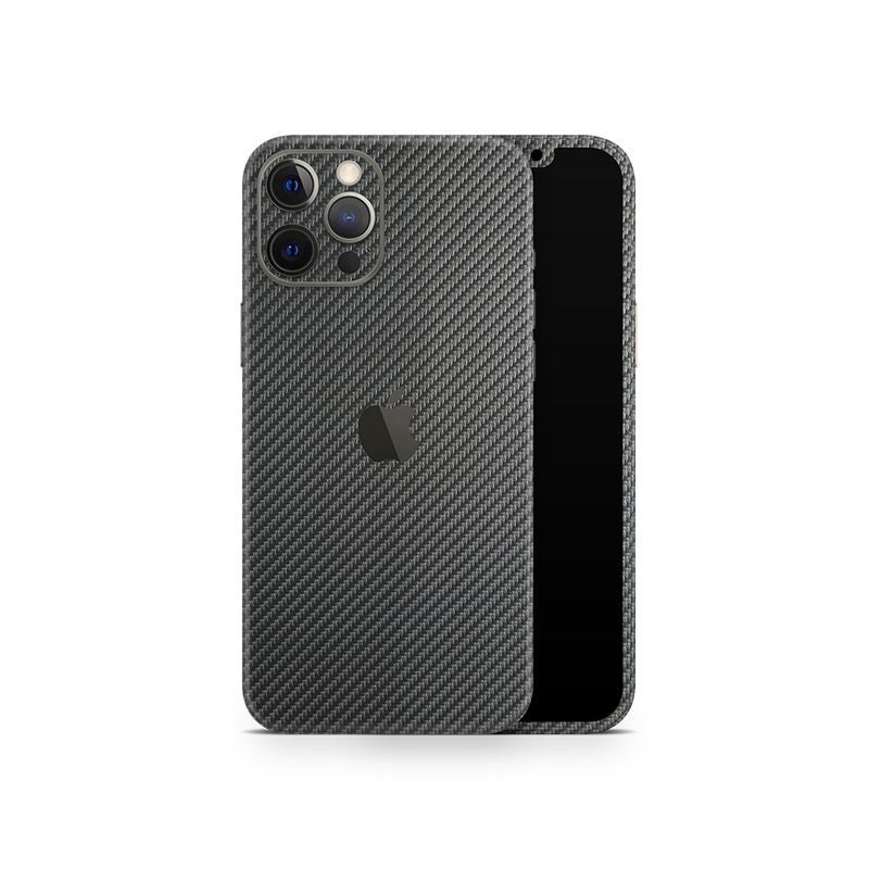 SkinNit Decal Sticker Skin Apple iPhone 12 Pro Max Carbon Fiber Anthracite (Decal Skin)