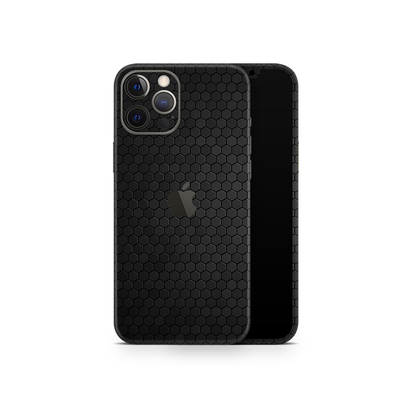 SkinNit Decal Sticker Skin Apple iPhone 12 Pro Max Honeycomb Black (Decal Skin)