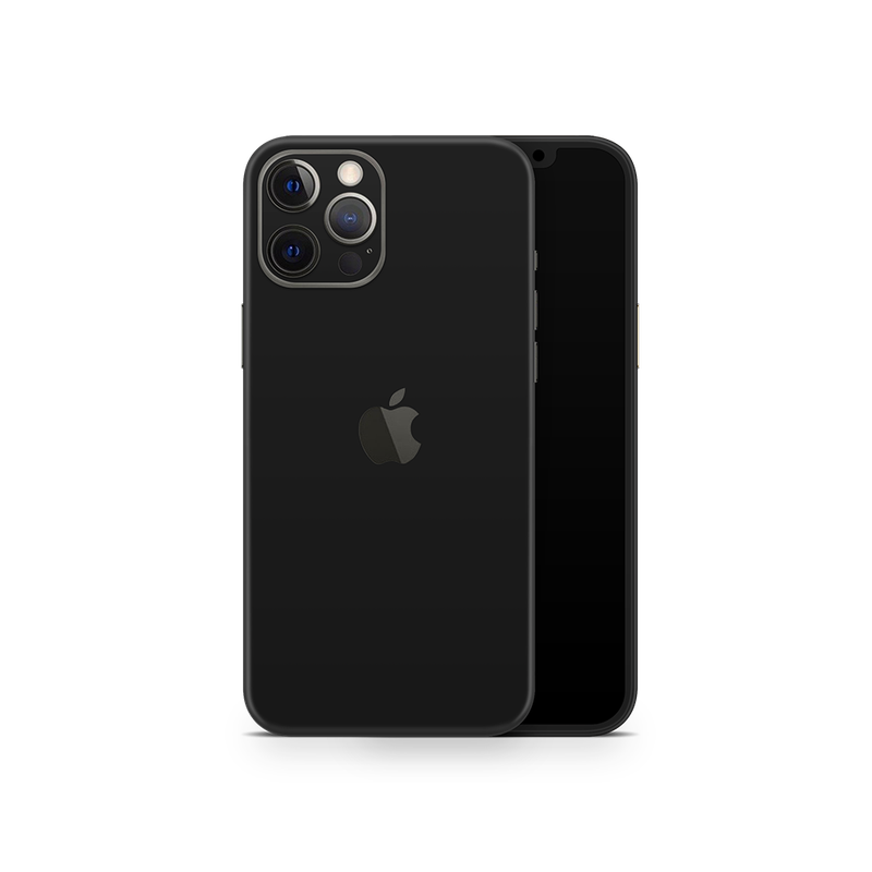 SkinNit Decal Sticker Skin Apple iPhone 12 Pro Max Matte Black (Decal Skin)