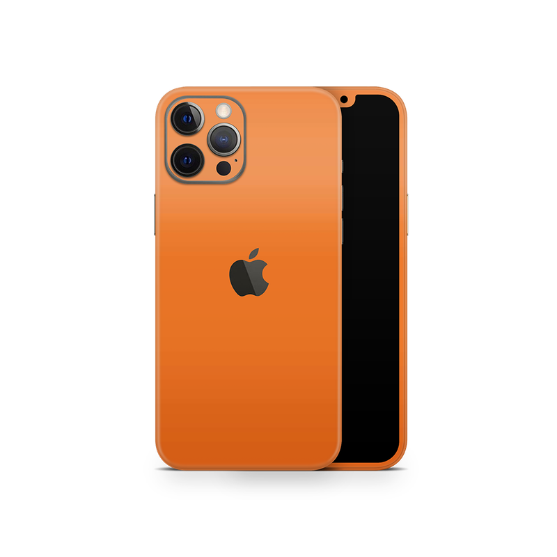 SkinNit Decal Sticker Skin Apple iPhone 12 Pro Max Matte Orange (Decal Skin)