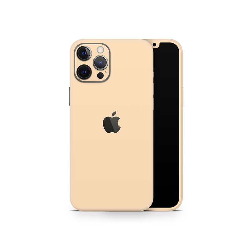 SkinNit Decal Sticker Skin Apple iPhone 12 Pro Max Pastel Matte Orange (Decal Skin)