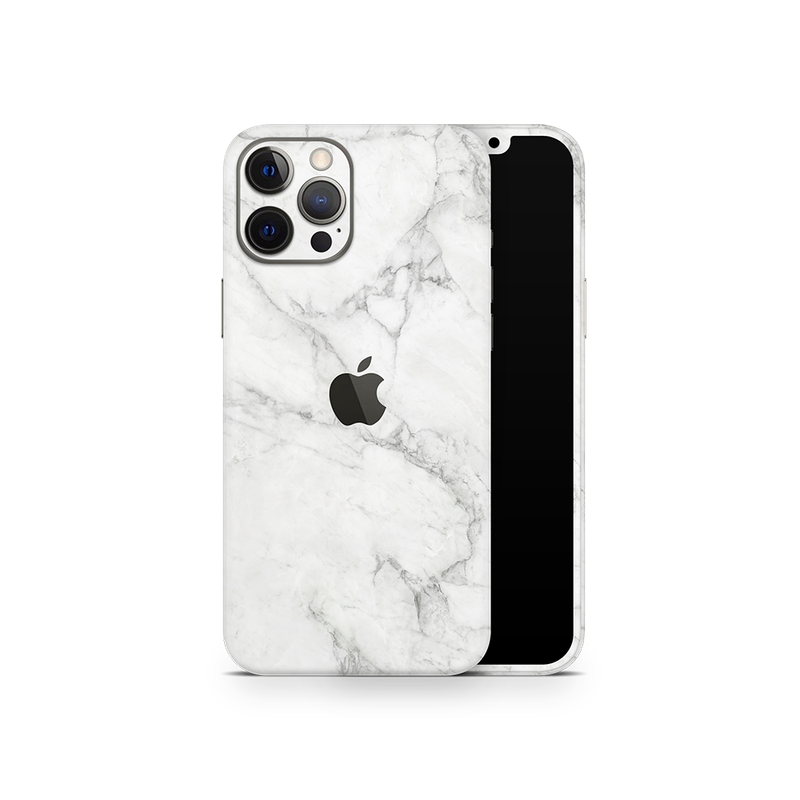SkinNit Decal Sticker Skin Apple iPhone 12 Pro Max Marble White (Decal Skin)