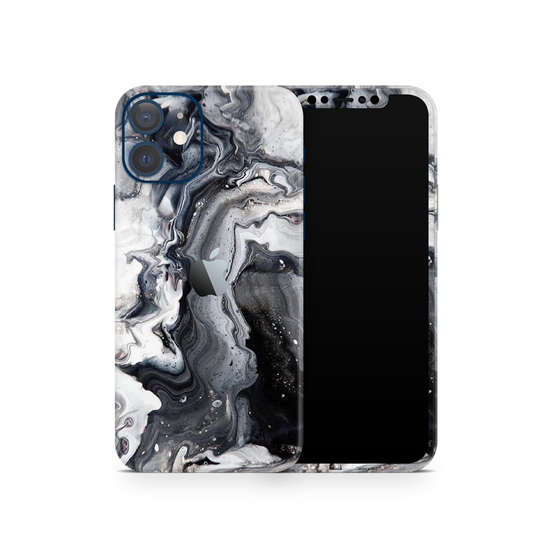 SkinNit Decal Sticker Skin Apple iPhone 12 Marble White Desert (Decal Skin)