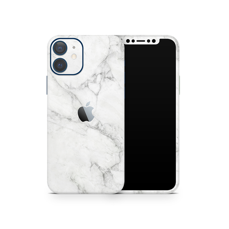 SkinNit Decal Sticker Skin Apple iPhone 12 Marble White (Decal Skin)