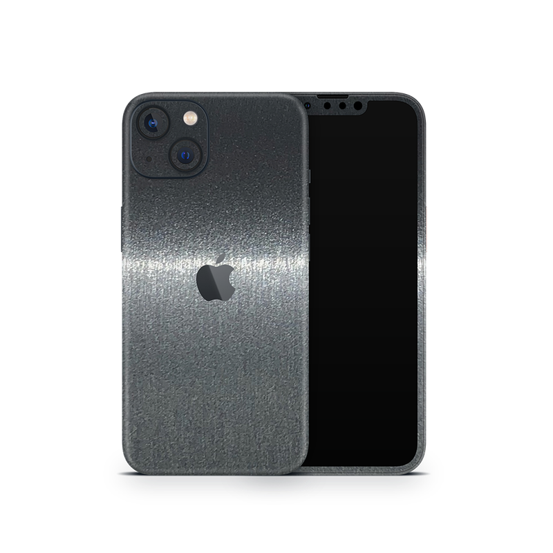 SkinNit Decal Sticker Skin Apple iPhone 13 Mini Brushed Steel (Decal Skin)